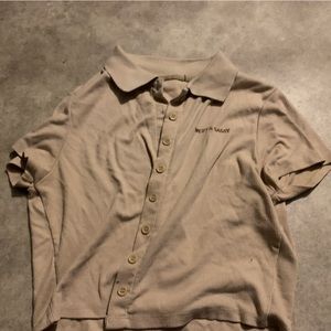 Brown button up